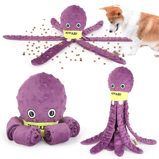 Dog Snuffle Toy Octopus Puzzle Game for Slow Feeding and Enrichment