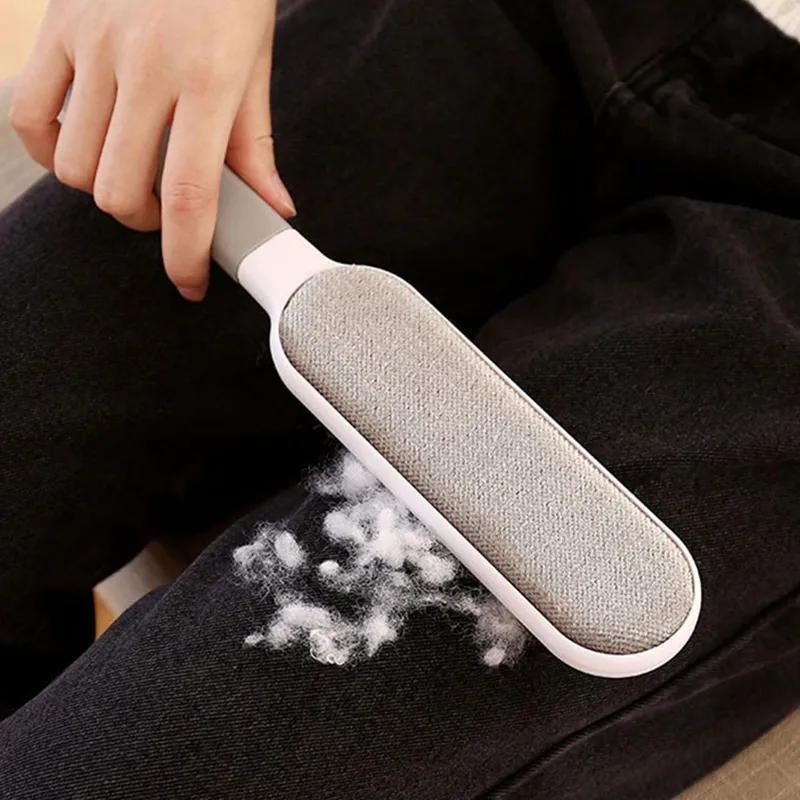 Double-Sided Pet Hair Remover Manual Electrostatic Sticky Lint Brush